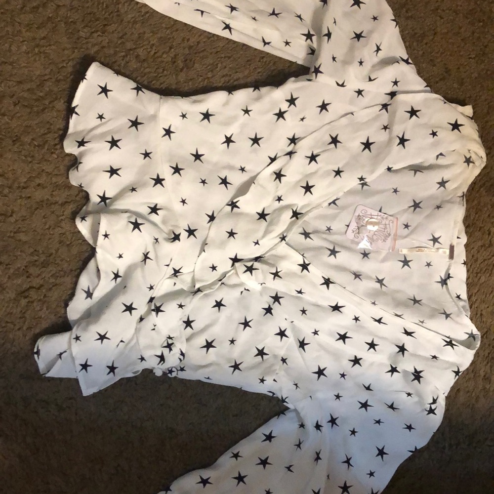 Long sleeve blouse star print